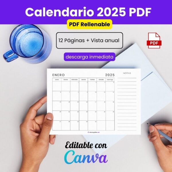 calendario 2025 para imprimir