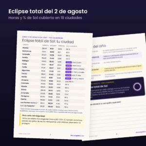 Diario lunar 2027: eclipse total de Sol del 2 de agosto con horas por ciudad