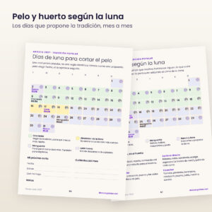 Calendario lunar para cortar el pelo y para el huerto en el Diario lunar 2027 (tradición popular)